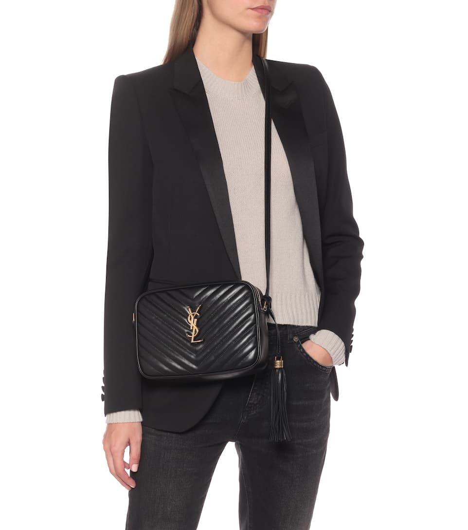 SaintLaurent_퀼트 처리된 가죽 소재의 루 카메라백
