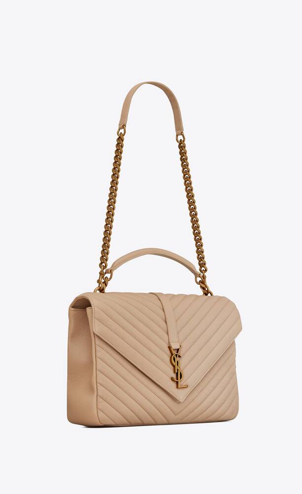 SaintLaurent_퀼트 처리된 가죽 소재의 컬리지 라지백