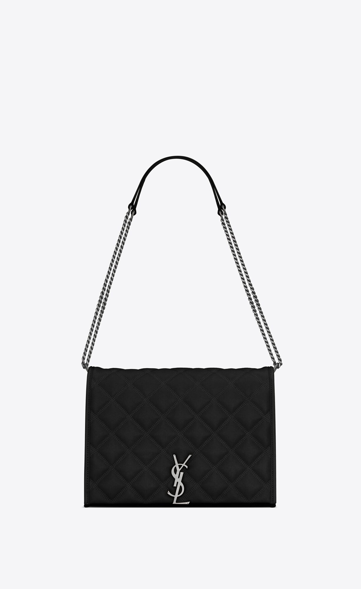 SaintLaurent_퀼트 처리된 램스킨 소재의 becky 스몰 체인백