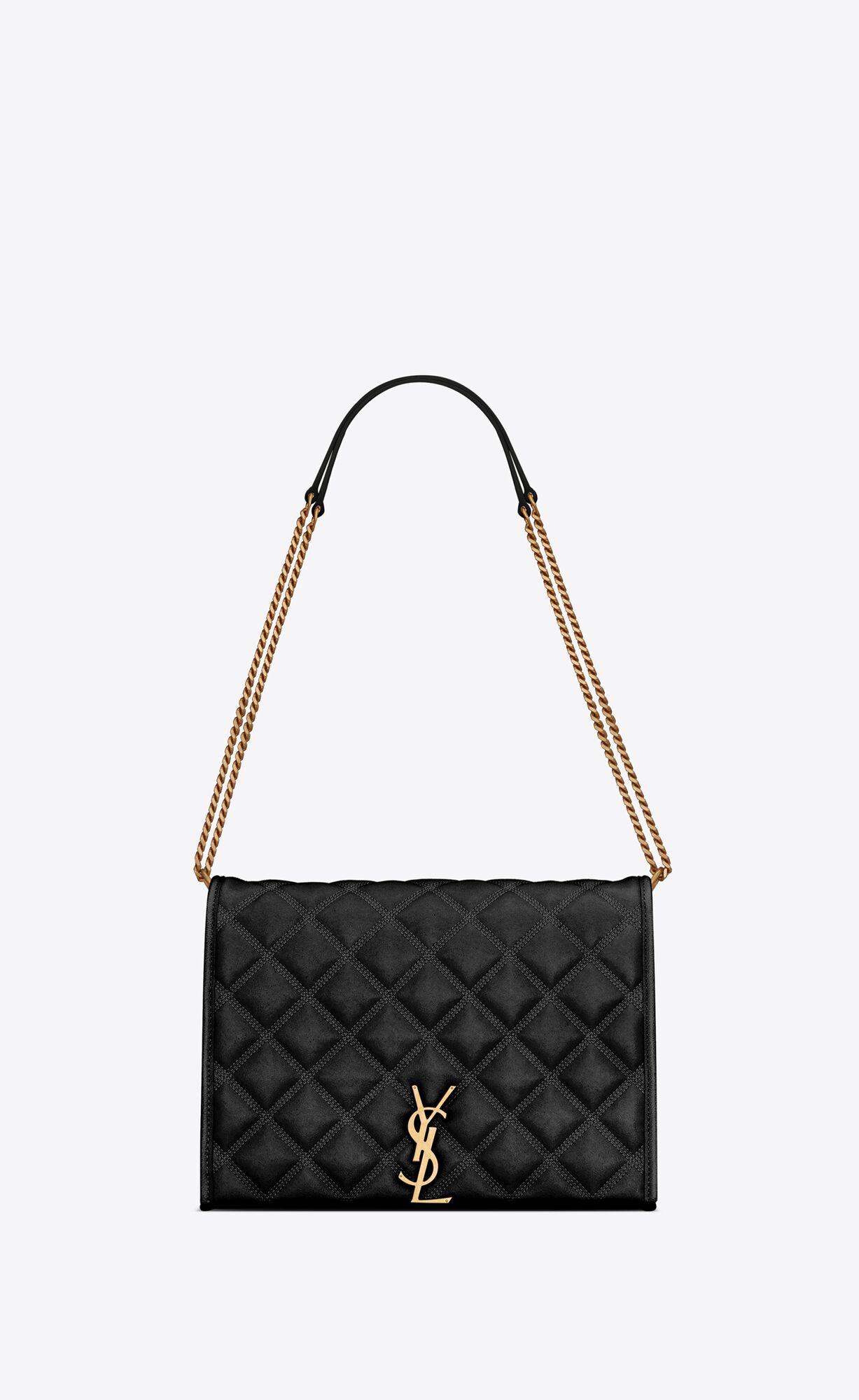 SaintLaurent_퀼트 처리된 램스킨 소재의 becky 스몰 체인백
