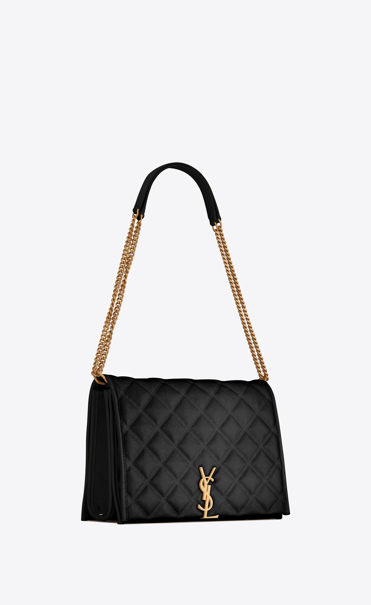 SaintLaurent_퀼트 처리된 램스킨 소재의 becky 스몰 체인백