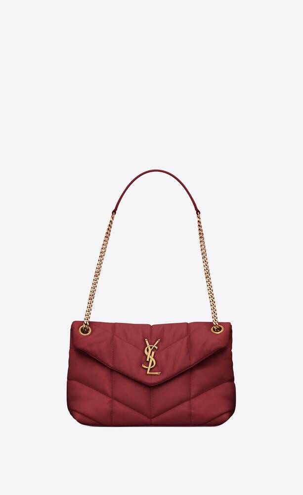 SaintLaurent_퀼트 처리된 램스킨 소재의 루루 푸퍼 스몰백