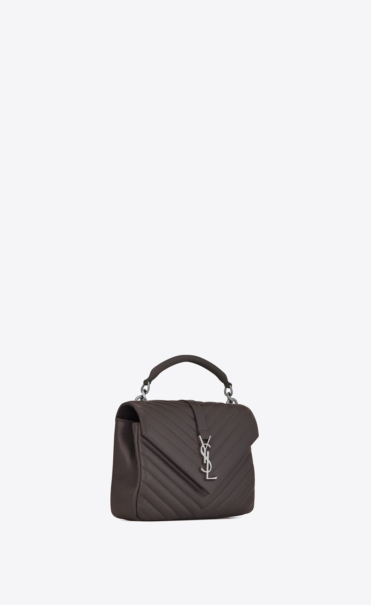 SaintLaurent_퀼트 처리된 매트 크링클드 가죽 소재의 컬리지 미디엄백