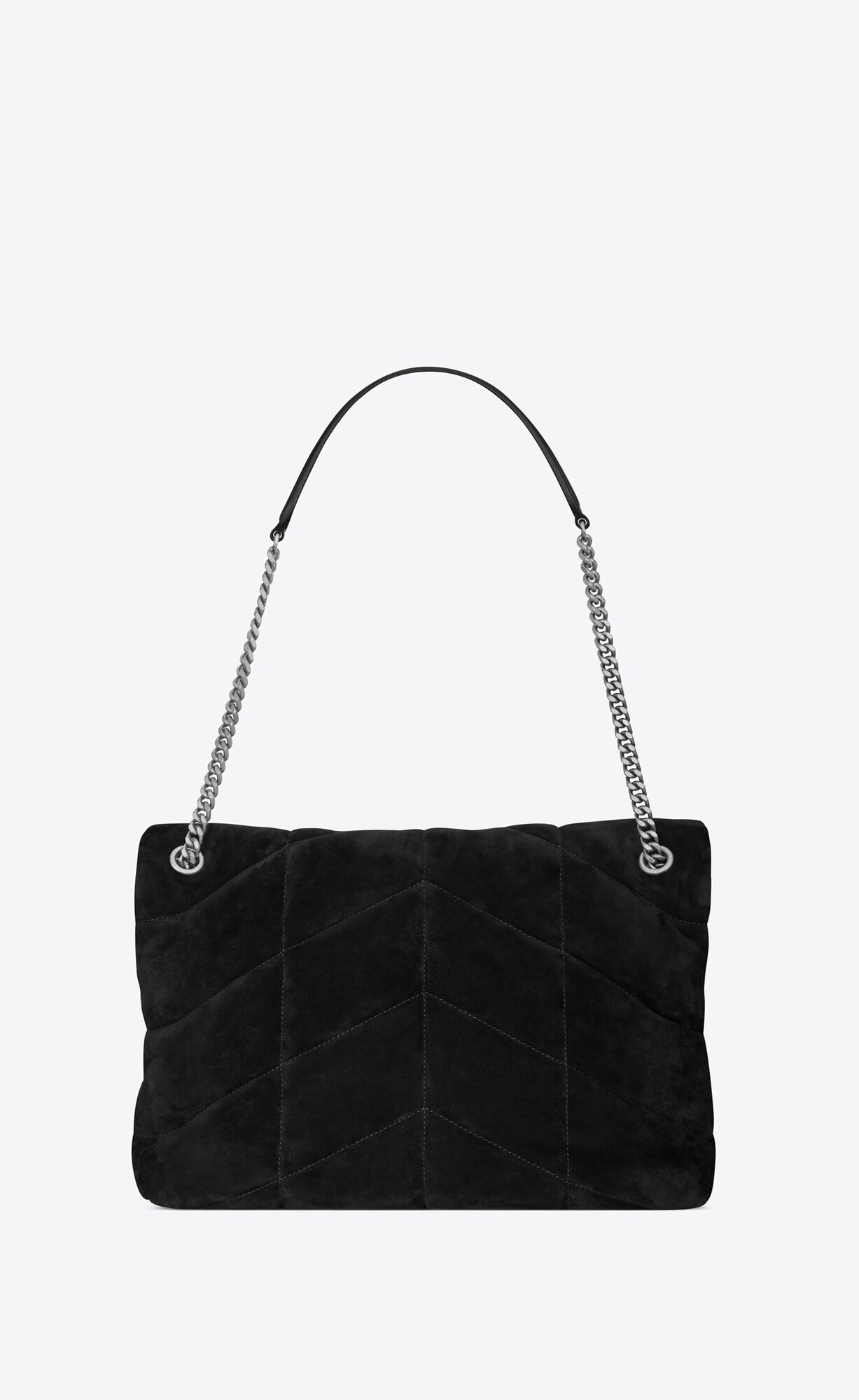 SaintLaurent_퀼트 처리된 스웨이드와 램스킨 소재의 puffer 미디엄백 thumbnail