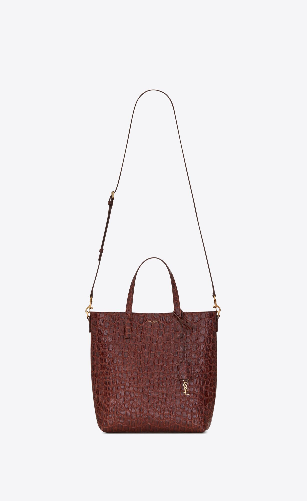 SaintLaurent_크로커다일 엠보스드 가죽 소재의 생로랑 n s 토이 쇼퍼백