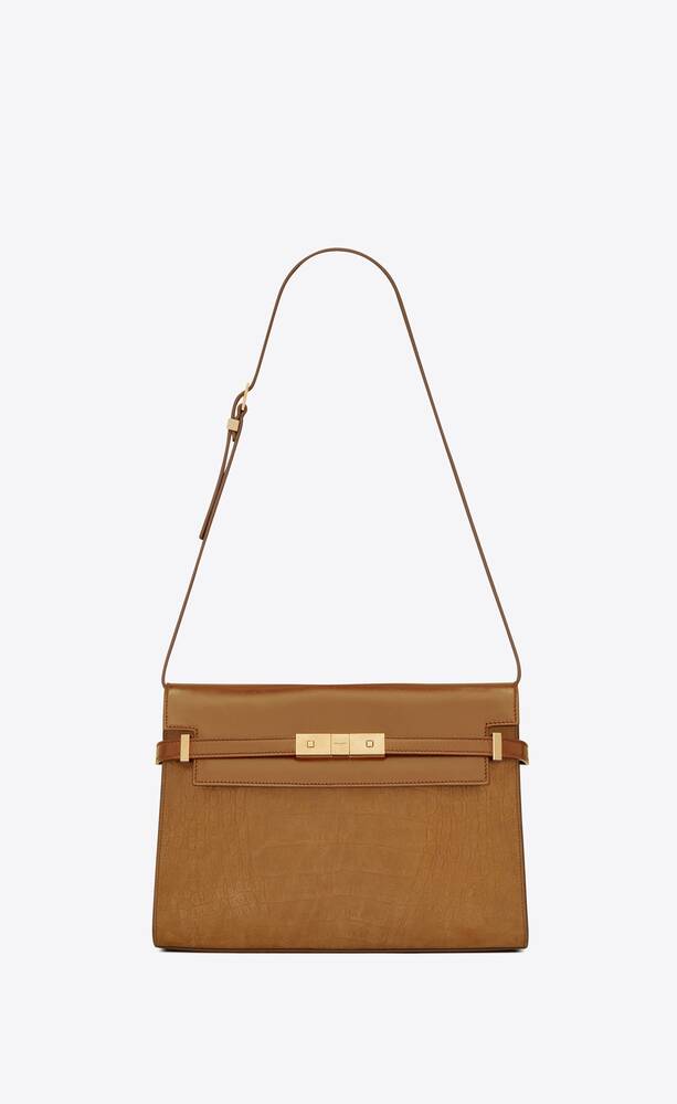 SaintLaurent_크로커다일 엠보스드 누벅 가죽 소재의 맨하탄 숄더백