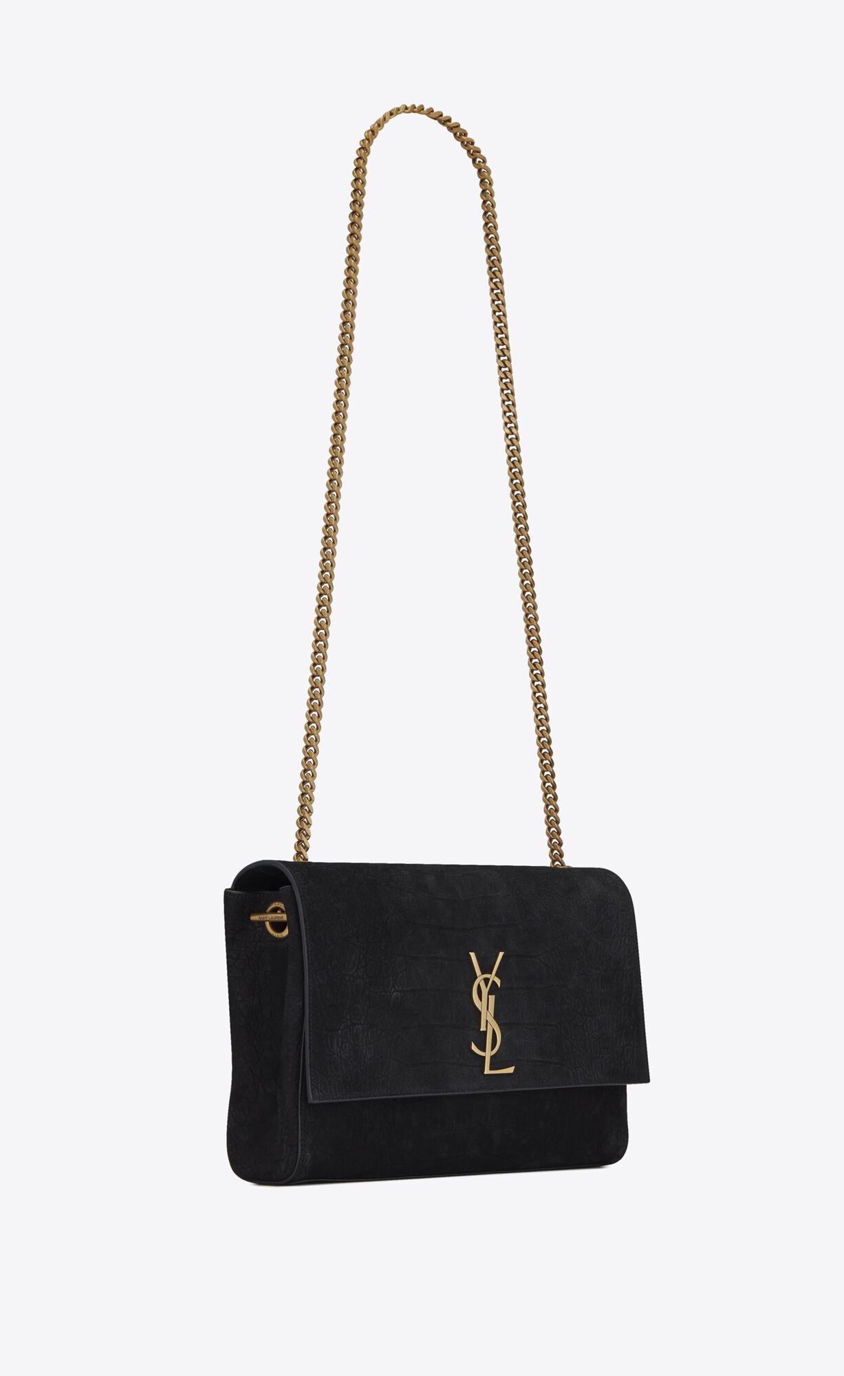 SaintLaurent_크로커다일 엠보스드 누벅 가죽 소재의 케이트 미디엄 리버서블 백 thumbnail