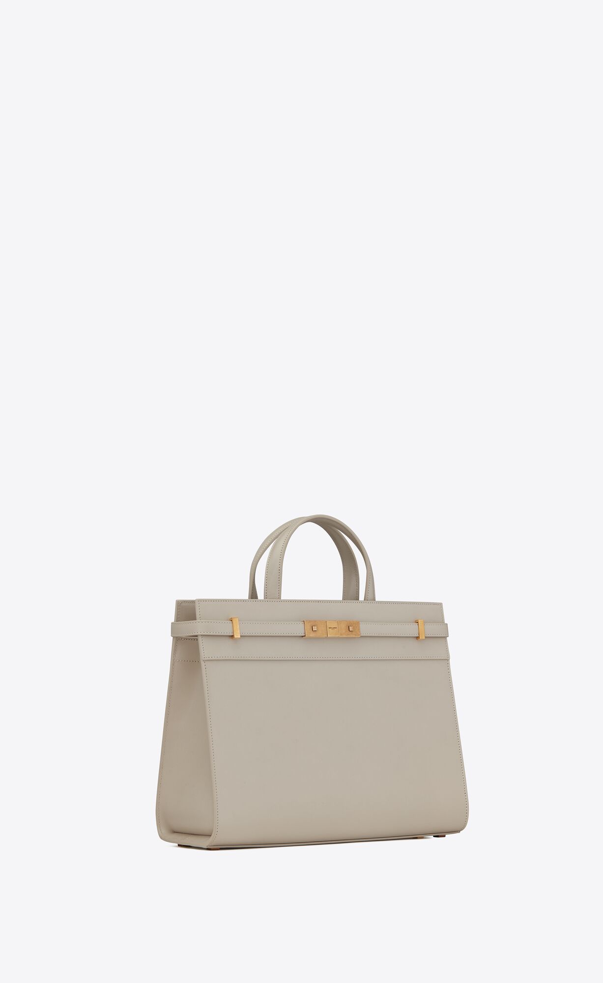 SaintLaurent_크로커다일 엠보스드 누벅 가죽과 스무스 가죽 소재의 맨하탄 스몰 쇼퍼백