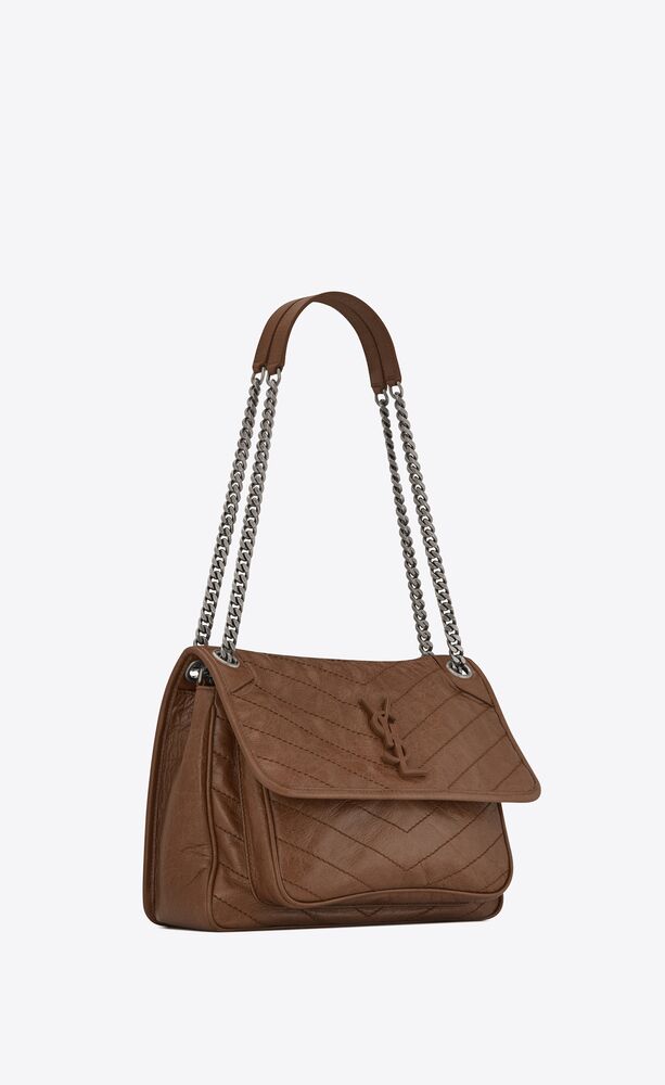 SaintLaurent_크링클드 빈티지 가죽 소재의 niki 미디엄백