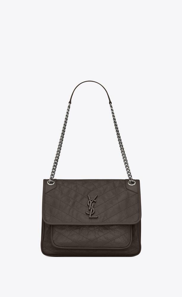 SaintLaurent_크링클드 빈티지 가죽 소재의 niki 미디엄백