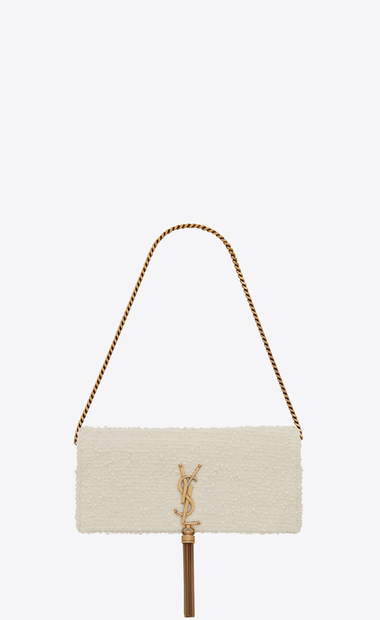 SaintLaurent_테슬이 장식된 부클레 트위드 소재의 kate 99 백