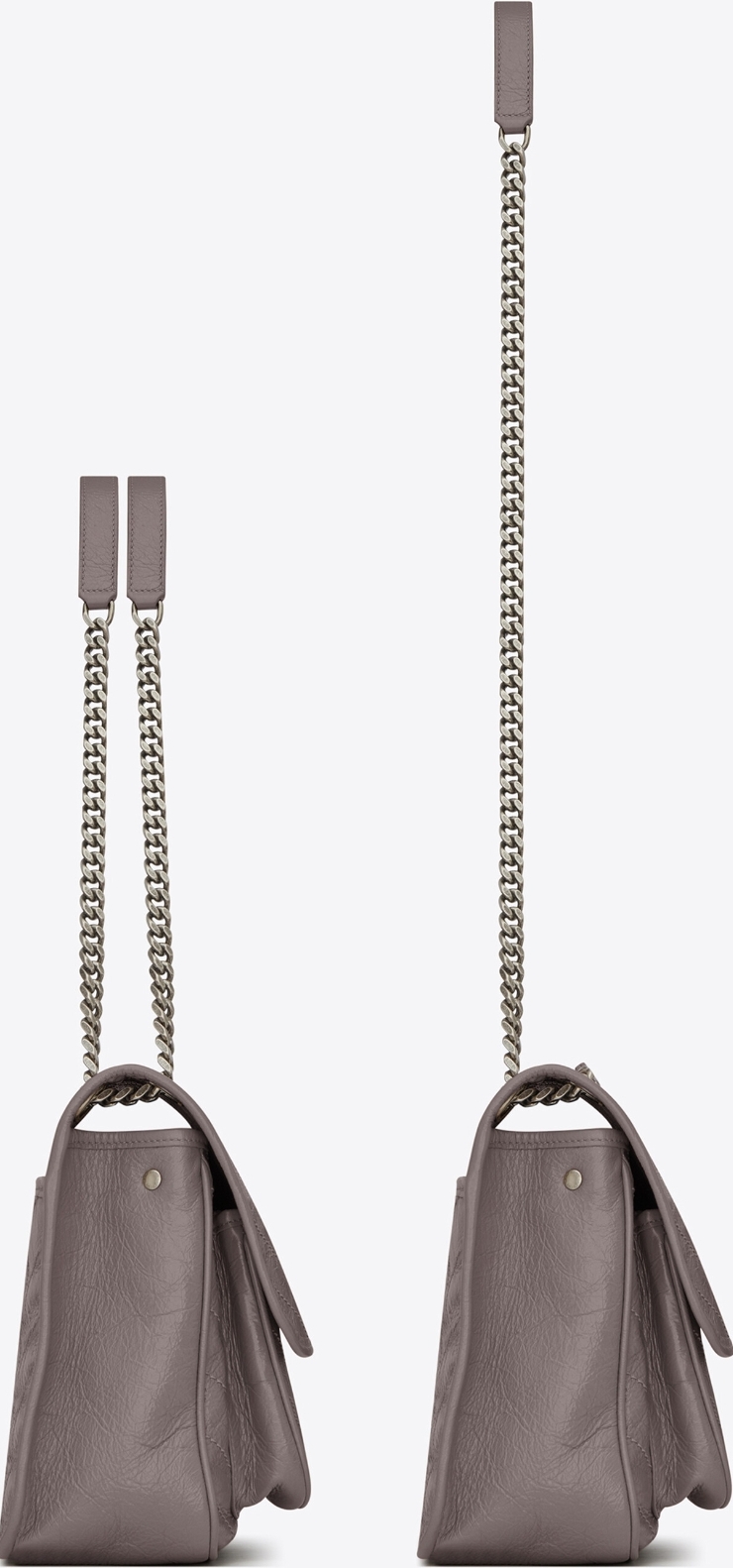 SaintLaurent_포그 가죽 소재의 크링클드 퀼티드 미디움 니키 체인 백