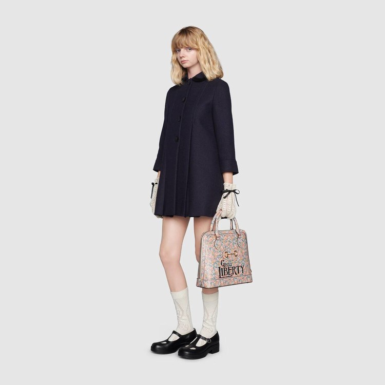 구찌_온라인 단독 구찌 1955 홀스빗 Liberty London 탑 핸들 백