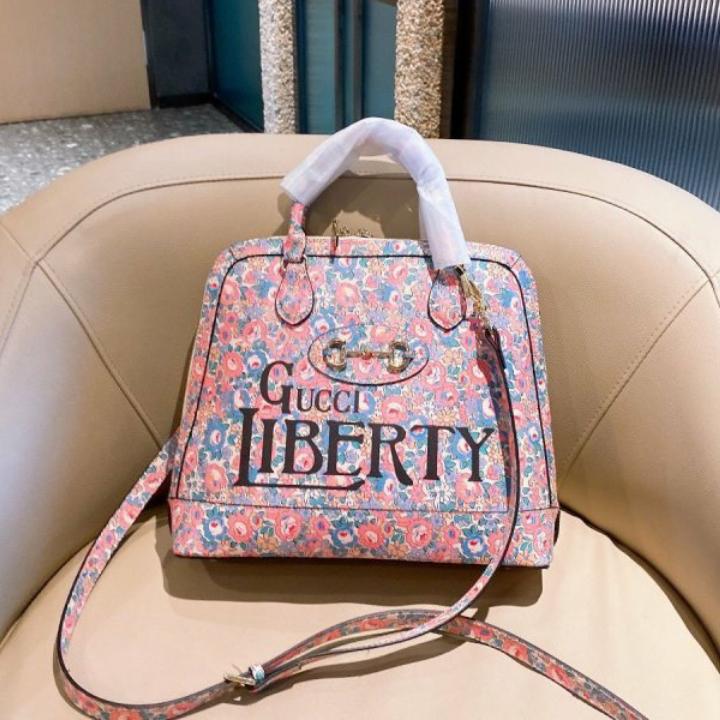 구찌_온라인 단독 구찌 1955 홀스빗 Liberty London 탑 핸들 백 thumbnail
