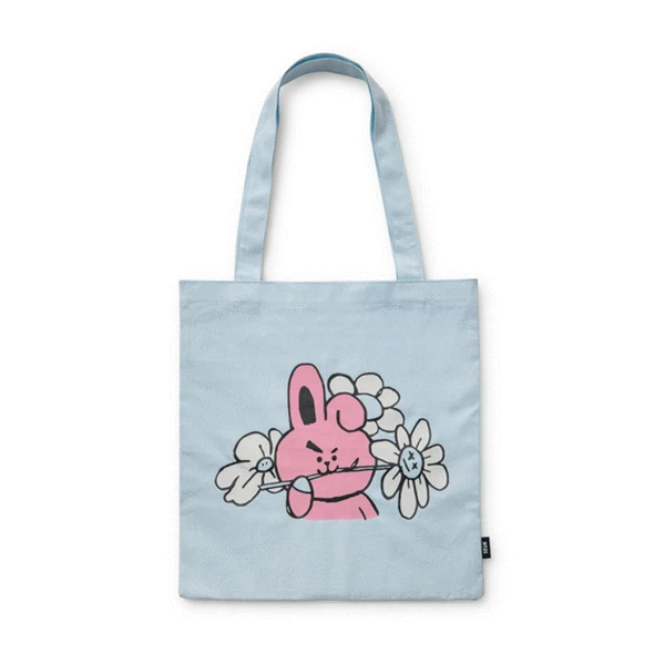 라인프렌즈_BT21 COOKY 플라워 에코백