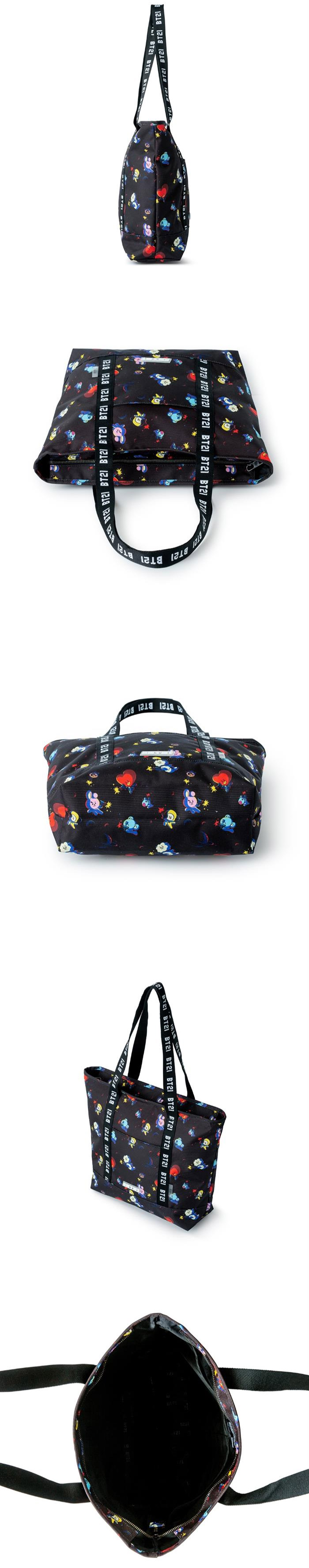 라인프렌즈_BT21 스페이스스쿼드 패턴 숄더백