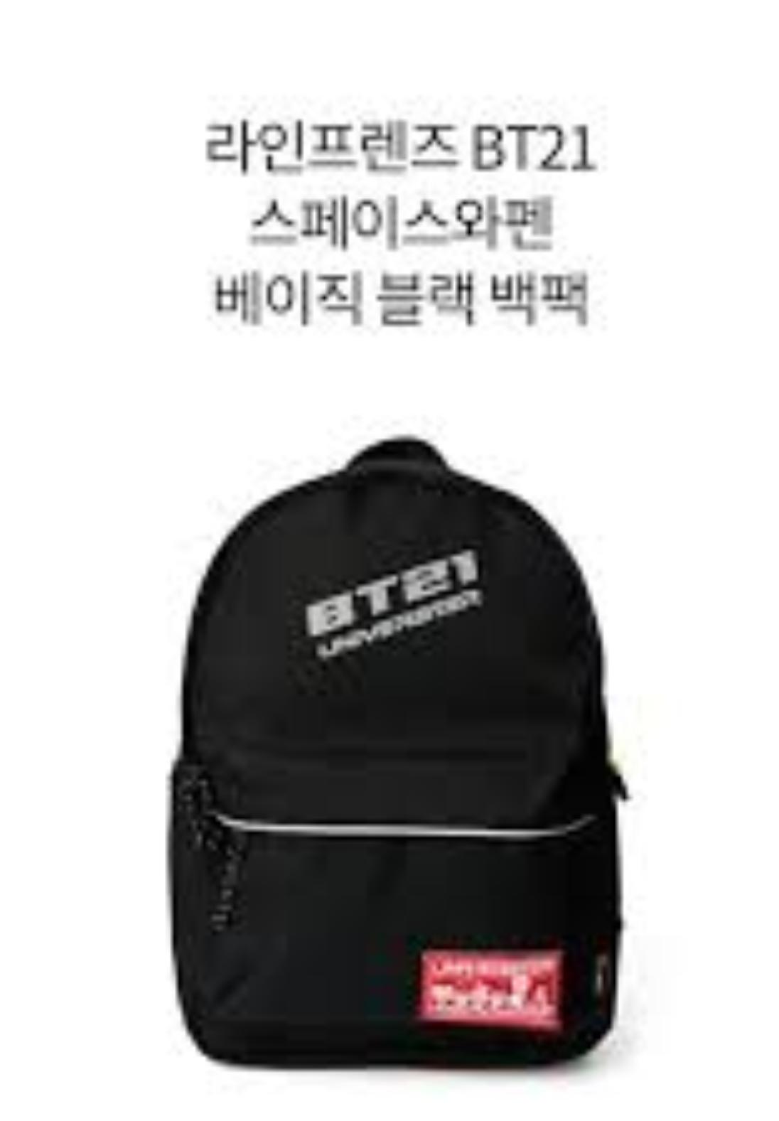 라인프렌즈_BT21 스페이스와펜 베이직 블랙 백팩 thumbnail