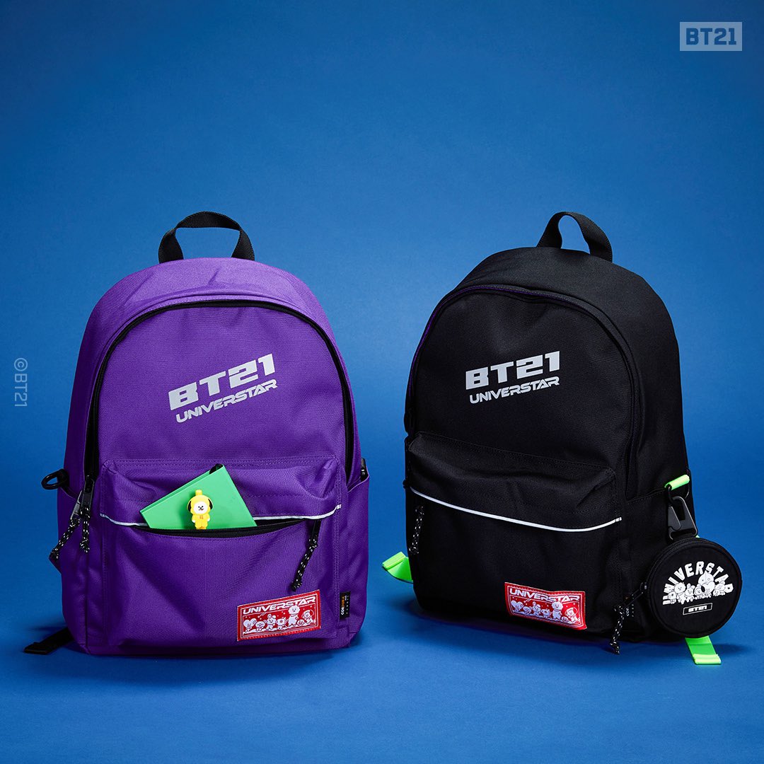 라인프렌즈_BT21 스페이스와펜 베이직 퍼플 백팩