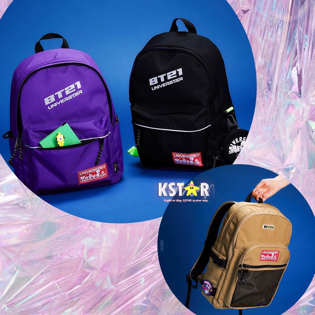 라인프렌즈_BT21 스페이스와펜 베이직 퍼플 백팩