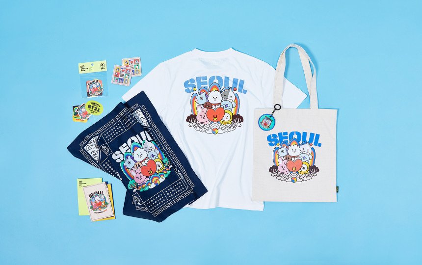 라인프렌즈_BT21 시티에디션 서울 에코백