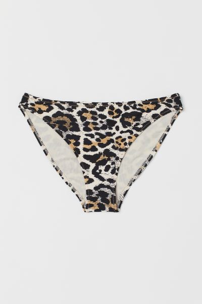 H&M_비키니 하의 라이트베이지 레오파드프린트