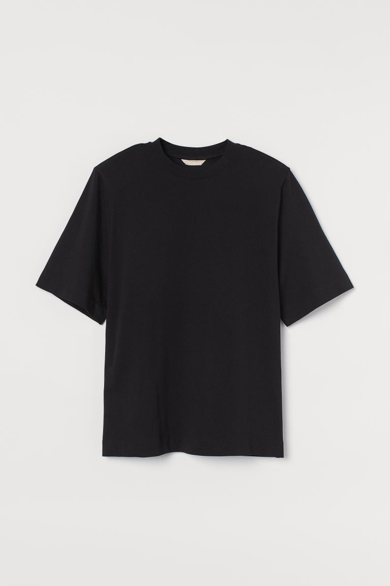H&M_숄더 패드 티셔츠