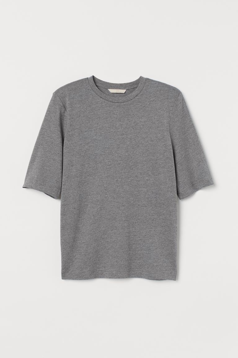 H&M_숄더 패드 티셔츠