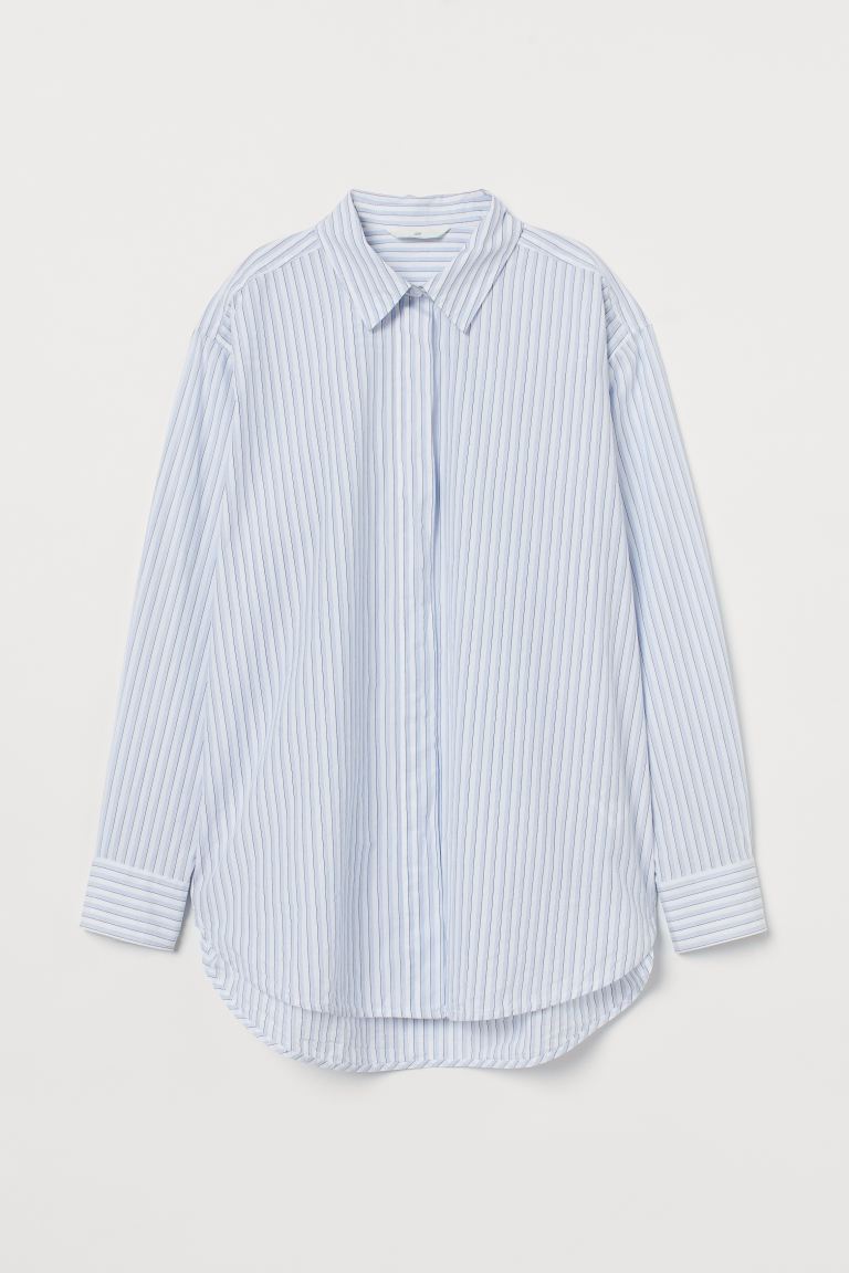 H&M_오버사이즈 코튼 셔츠
