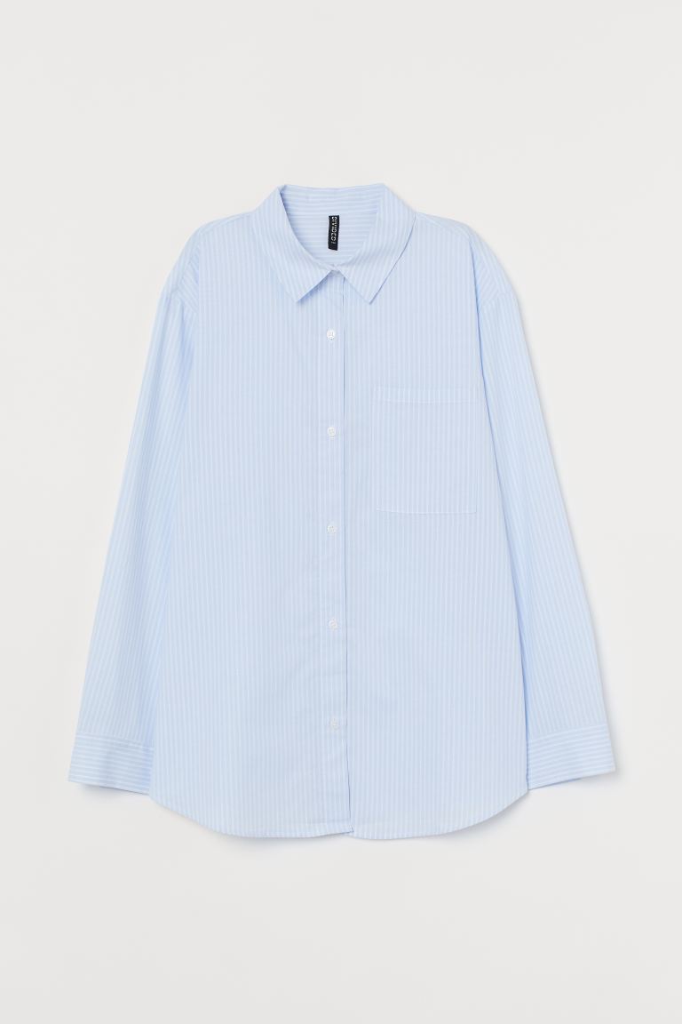H&M_오버사이즈 코튼 셔츠