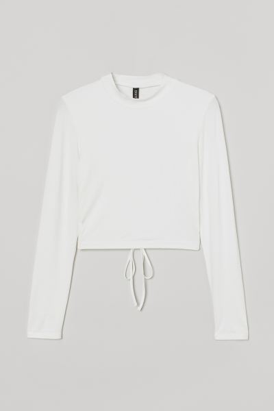 H&M_오픈백 탑 화이트 thumbnail