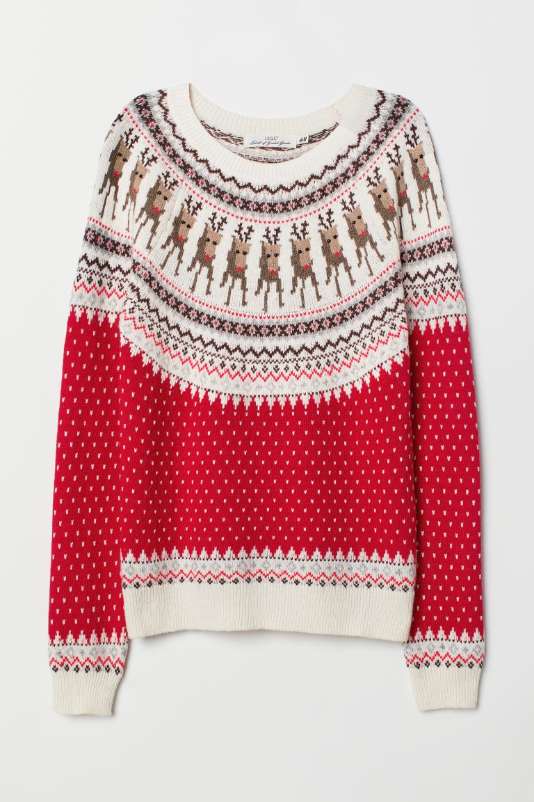 H&M_자카드 니트 스웨터