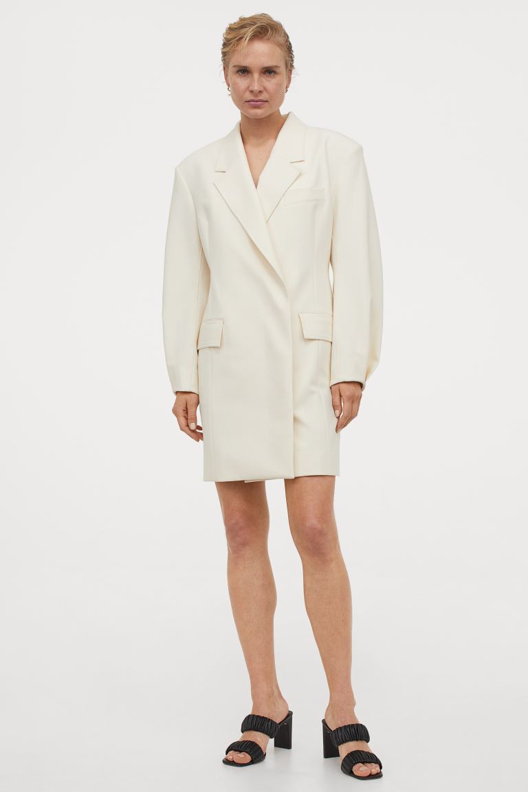 H&M_재킷 드레스 크림색