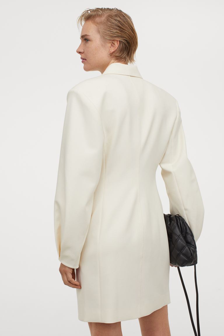 H&M_재킷 드레스 크림색