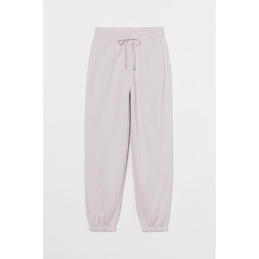 H&M_코튼 블렌드 스웨트 팬츠 라벤더