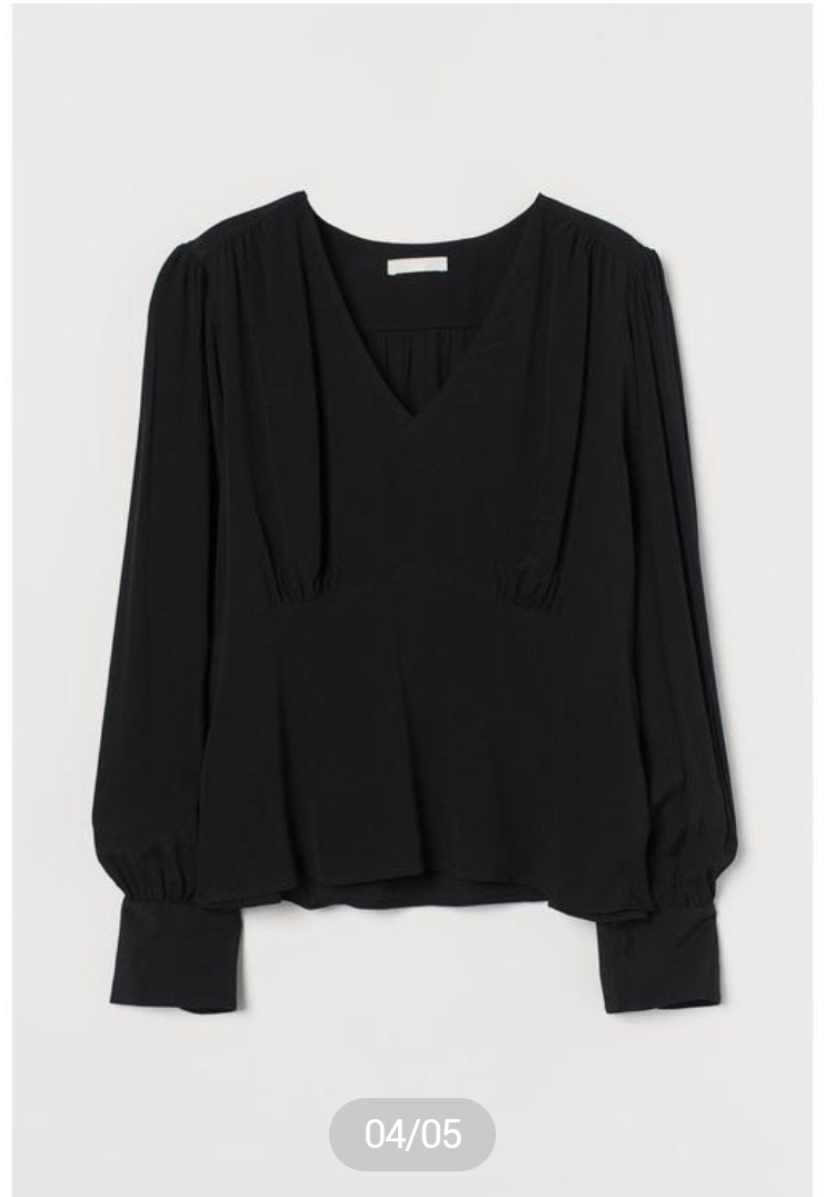 H&M_크레이프 블라우스