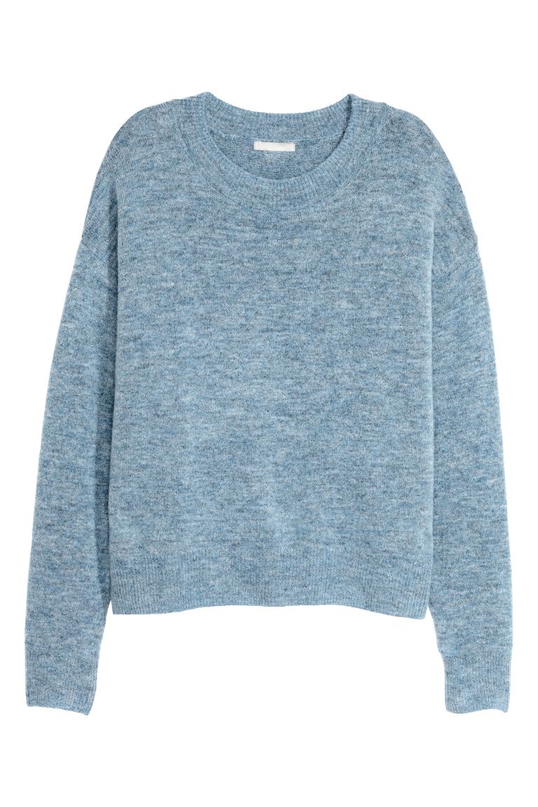 H&M_파인니트 스웨터 라이트 블루