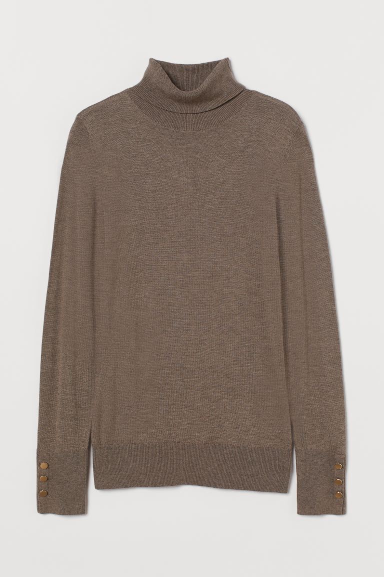H&M_파인니트 터틀넥 스웨터