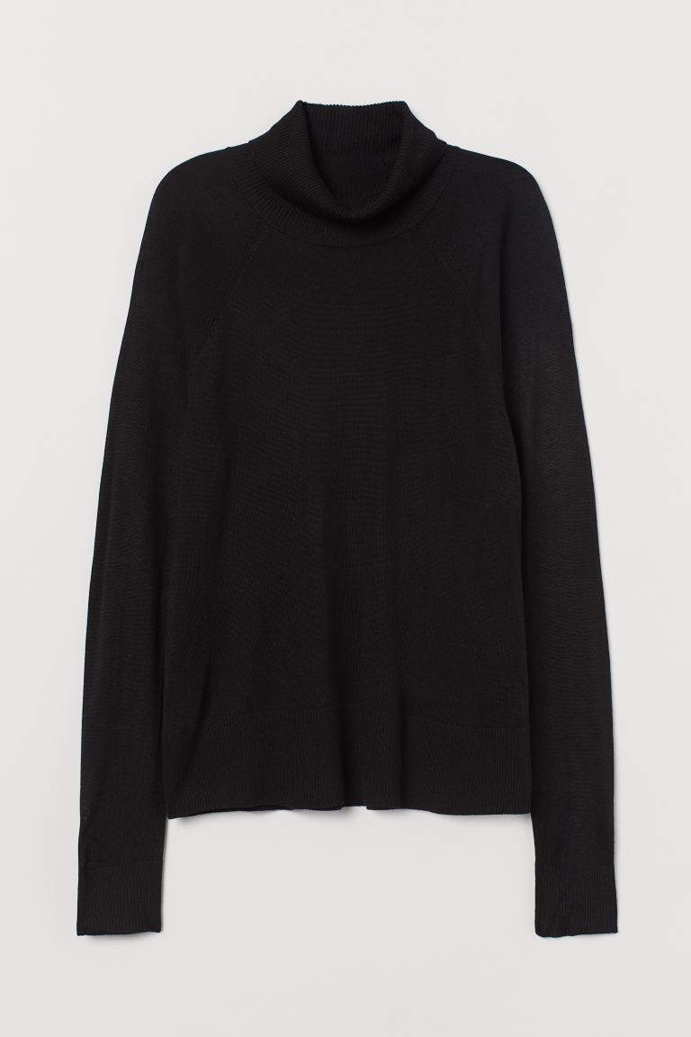 H&M_파인니트 터틀넥 스웨터