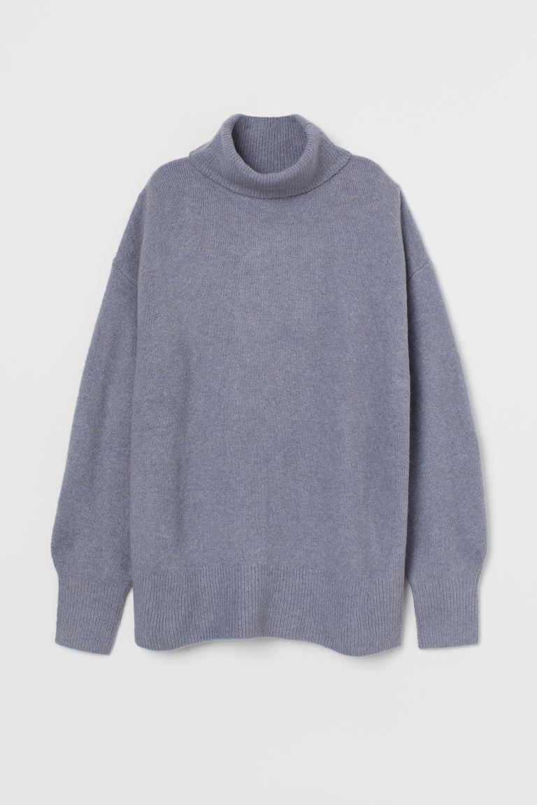 H&M_파인니트 터틀넥 스웨터