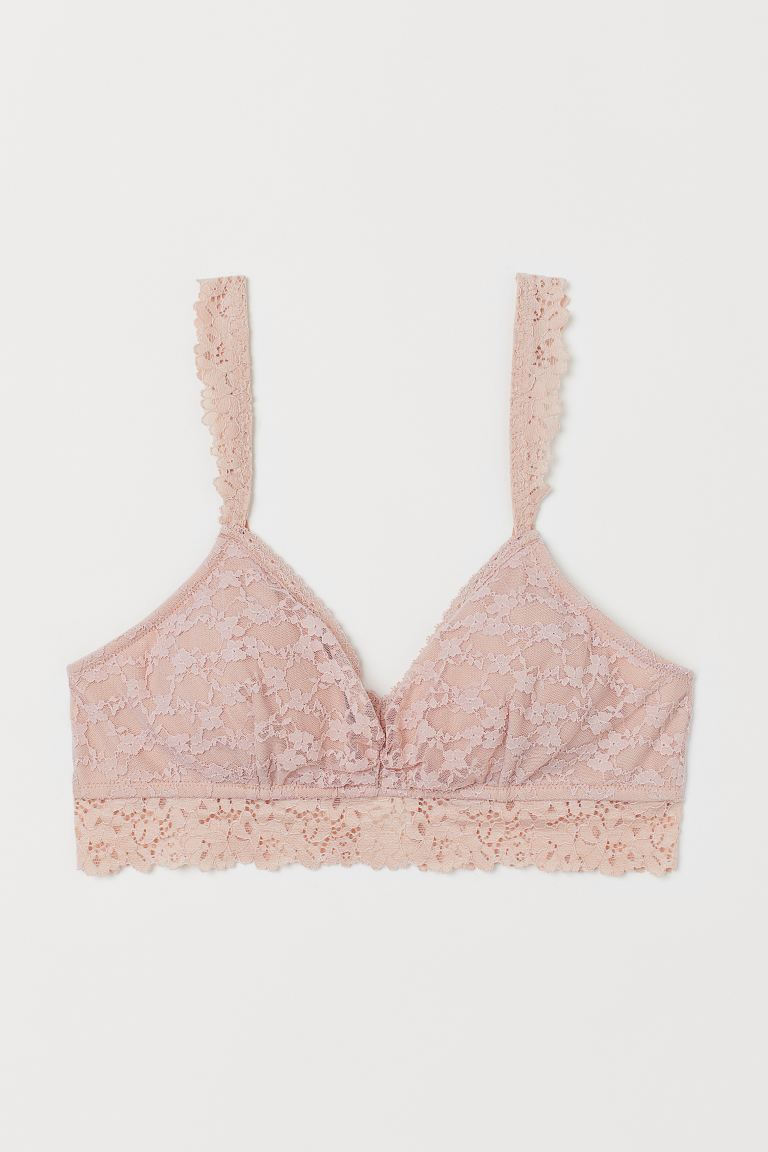 H&M_패드컵 레이스 브라