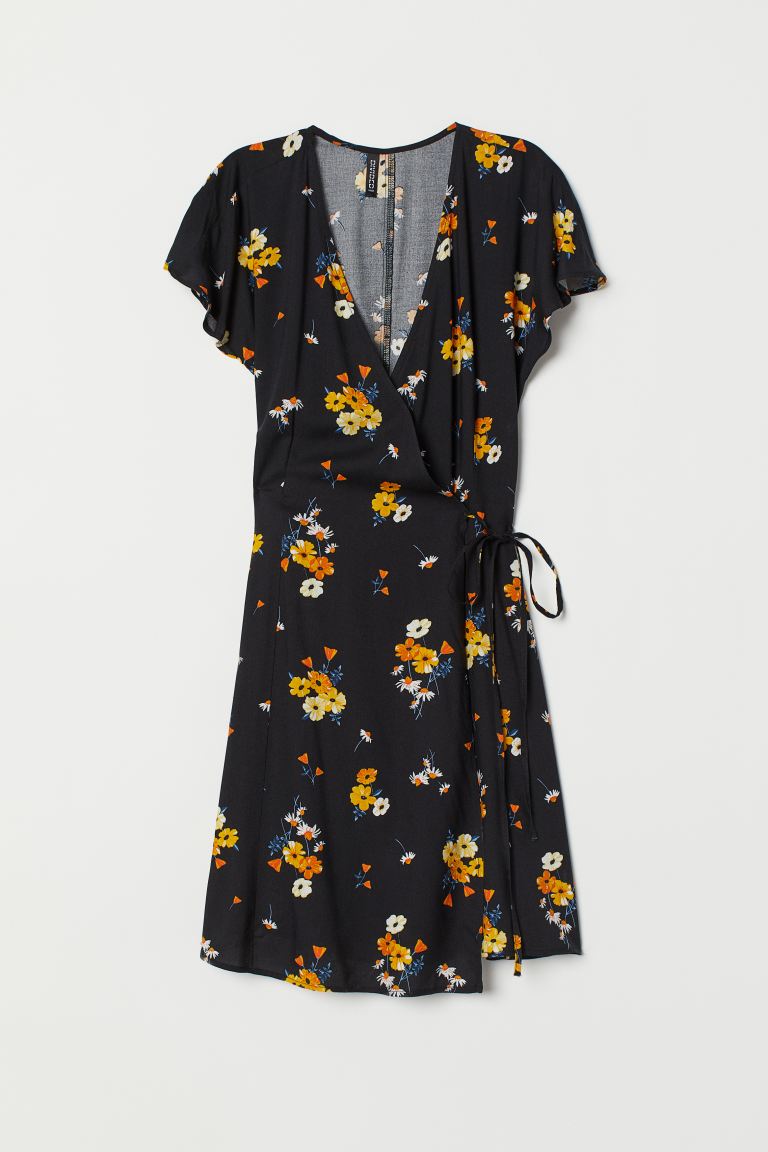 H&M_패턴 랩스타일 드레스