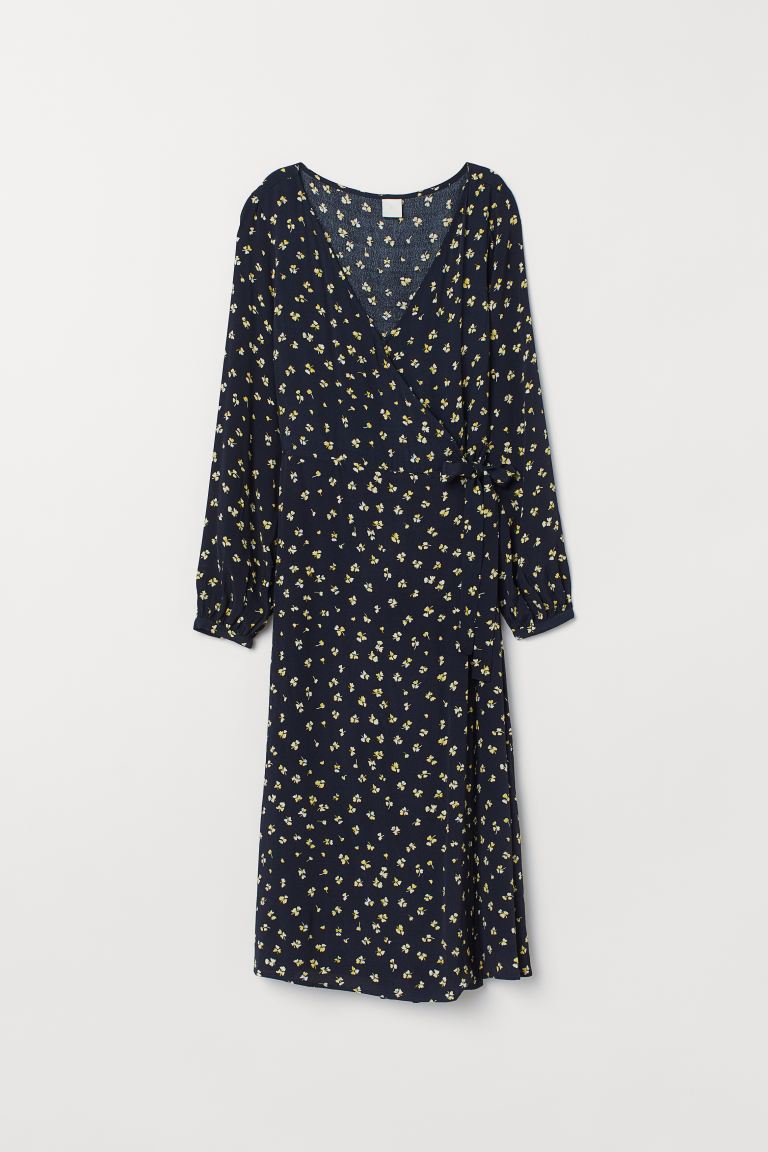 H&M_패턴 랩스타일 드레스