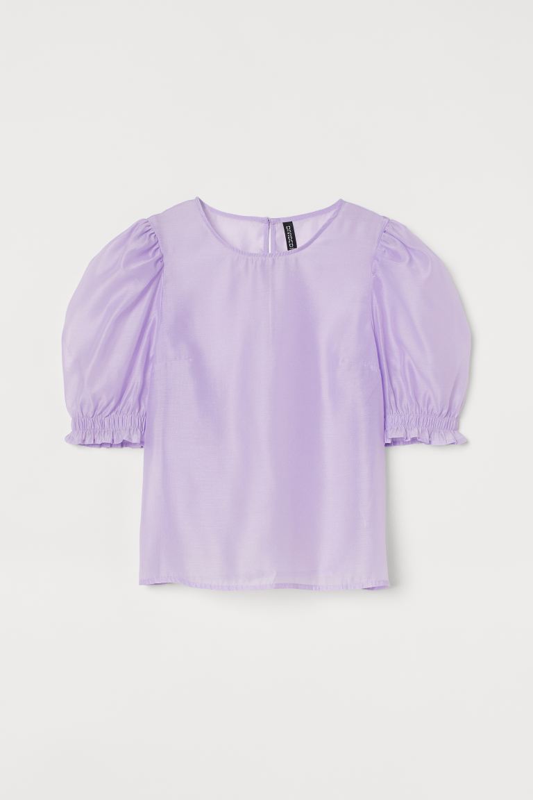 H&M_퍼프 슬리브 블라우스