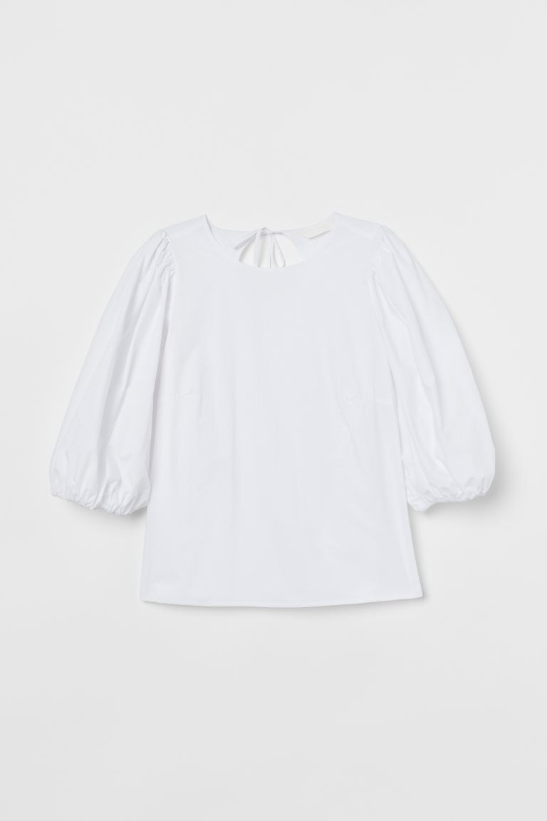 H&M_퍼프 슬리브 블라우스 thumbnail
