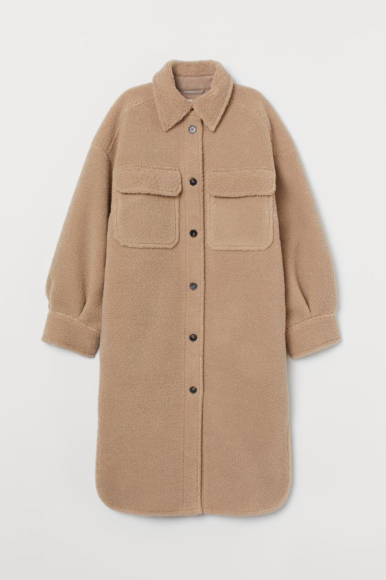 H&M_페이크 시어링 셔츠 재킷
