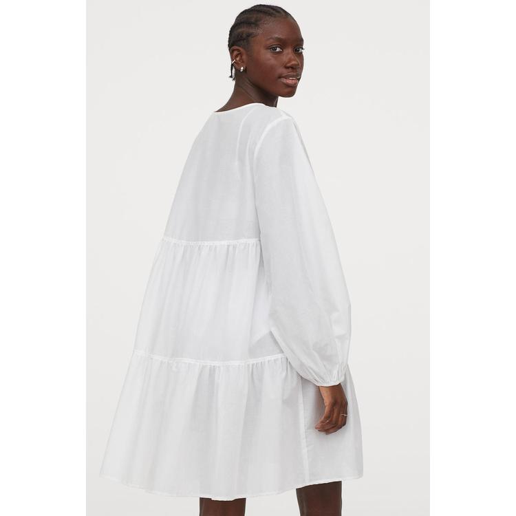 H&M_포플린 비치 드레스