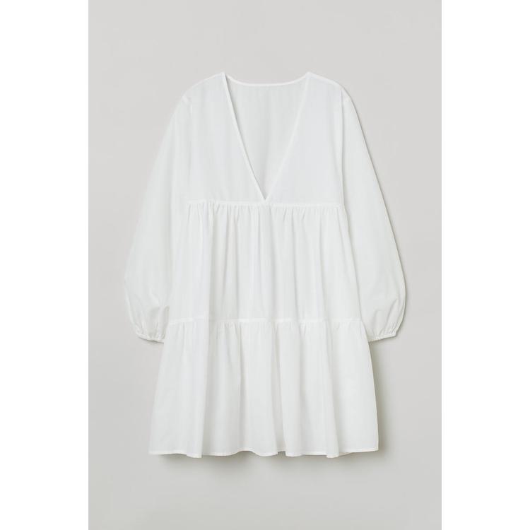 H&M_포플린 비치 드레스