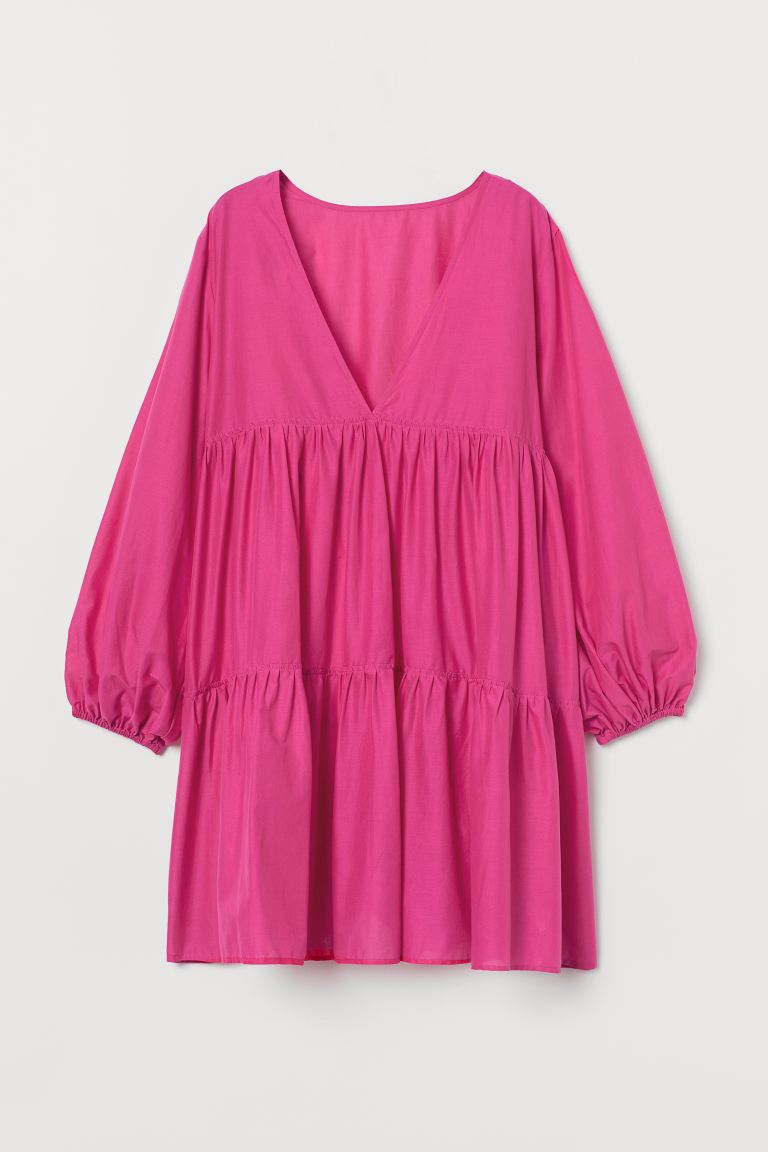 H&M_포플린 비치 드레스
