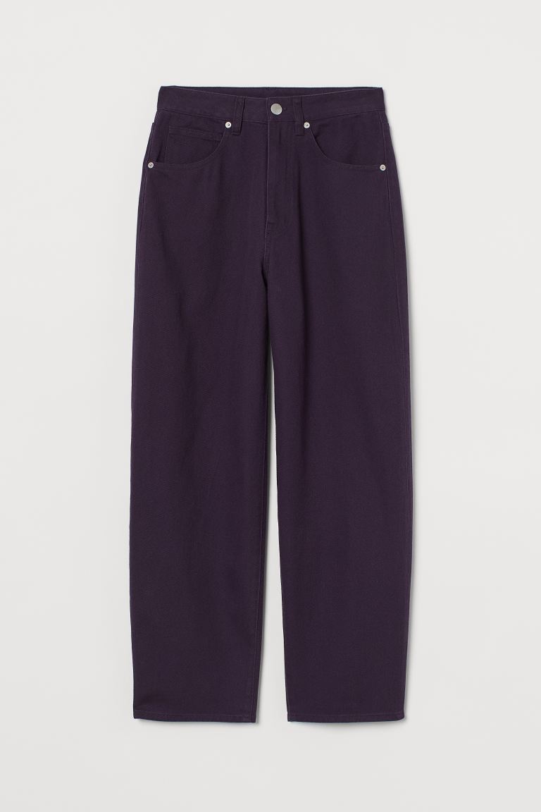 H&M_하이웨이스트 트윌 팬츠