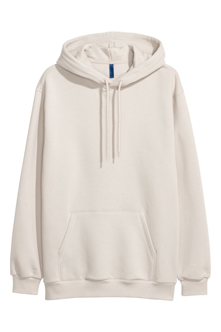 H&M_후드티 라이트 베이지